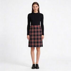 PENDLETON Vintage Authentic Black Stewart Tartan Plaid Wool Pencil Skirt Sz 14